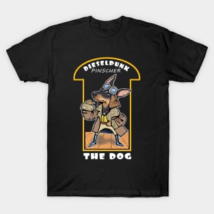 Dieselpunk pinscher dog T-Shirt